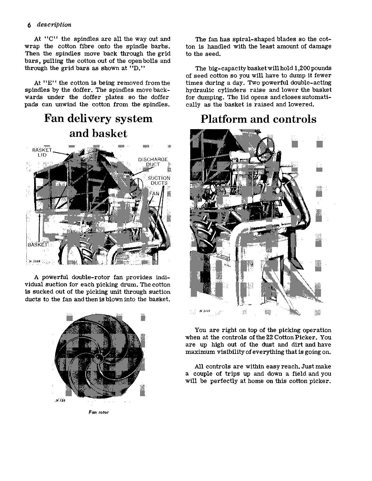 JOHN DEERE 22 COTTON PICKER OPERATORS MANUAL #4