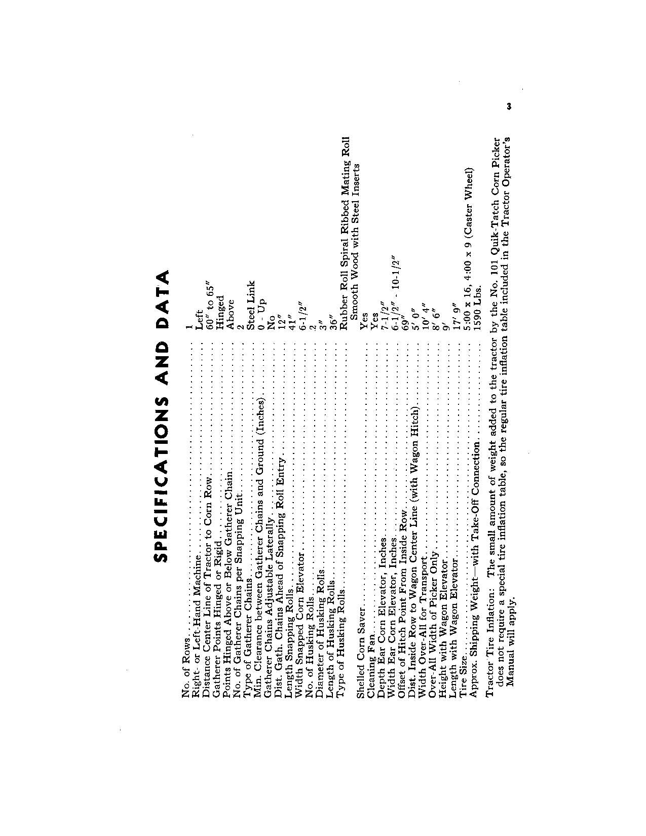 JOHN DEERE 101 COTTON PICKER OPERATORS MANUAL #2