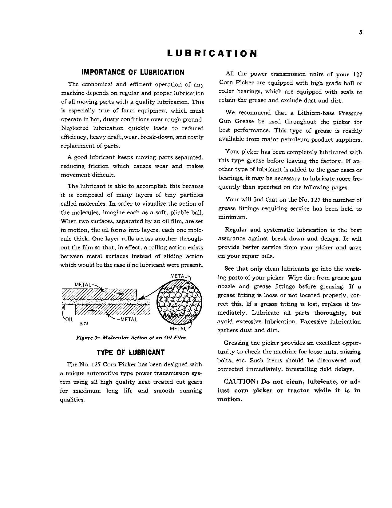 JOHN DEERE 127 COTTON PICKER OPERATORS MANUAL #2