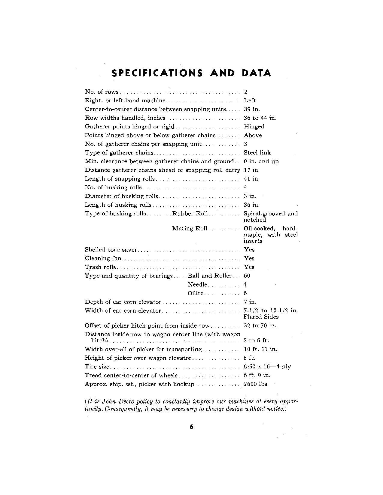 JOHN DEERE 200 COTTON PICKER OPERATORS MANUAL #3