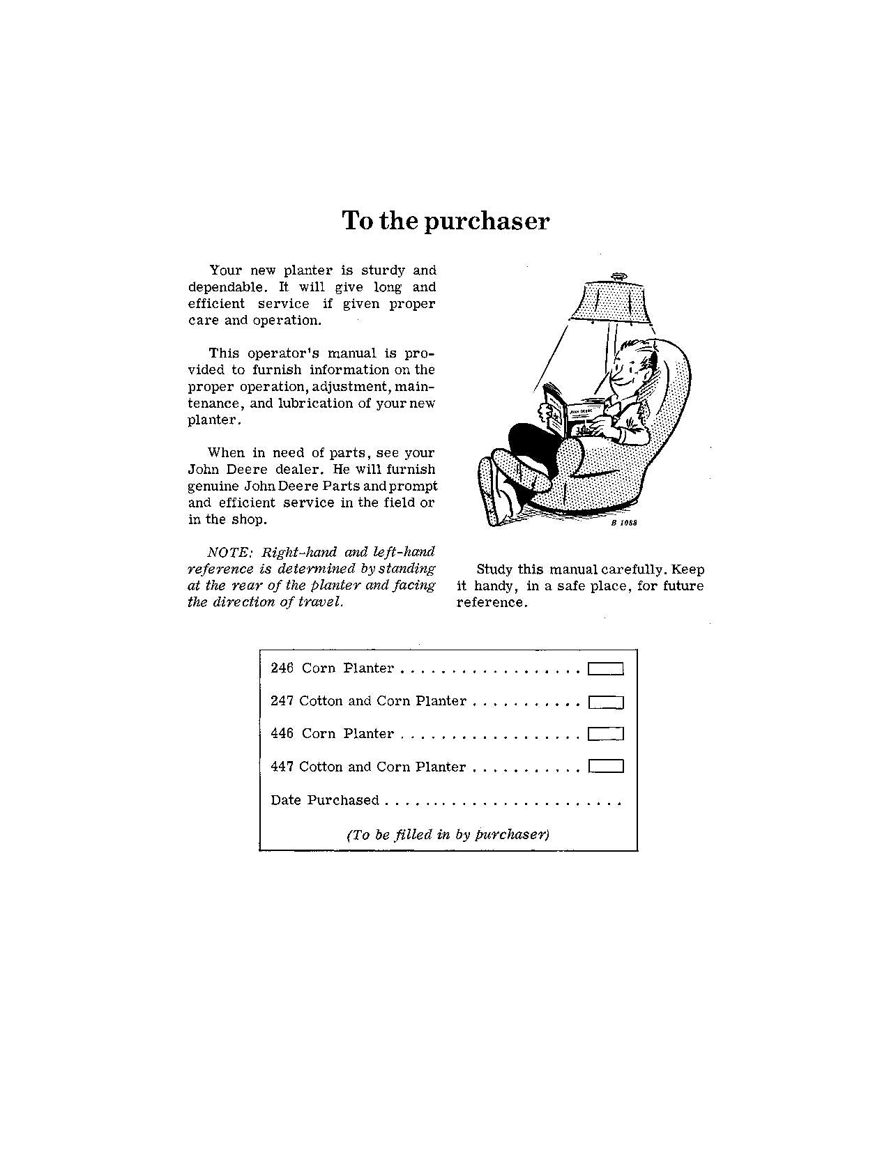 JOHN DEERE 246247446447 COTTON PICKER OPERATORS MANUAL