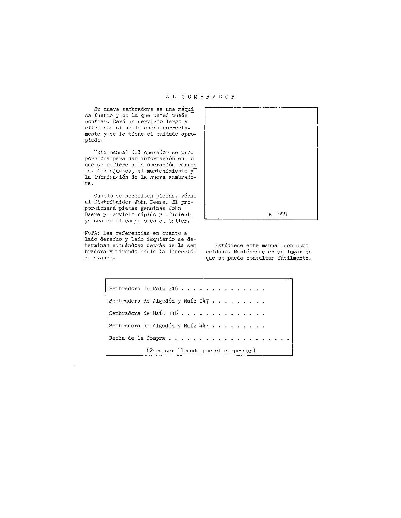 JOHN DEERE 246247446447 COTTON PICKER OPERATORS MANUAL