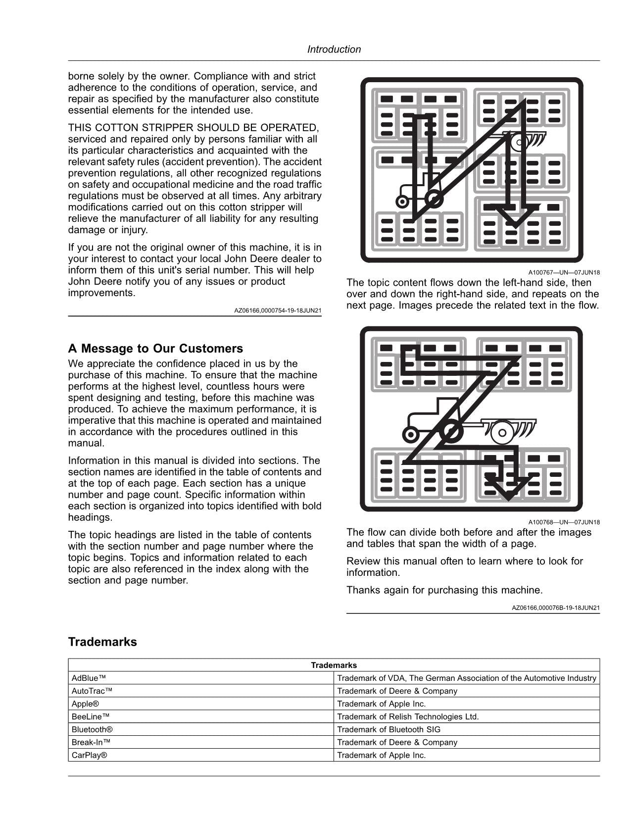 JOHN DEERE CS770 COTTON PICKER OPERATORS MANUAL #3