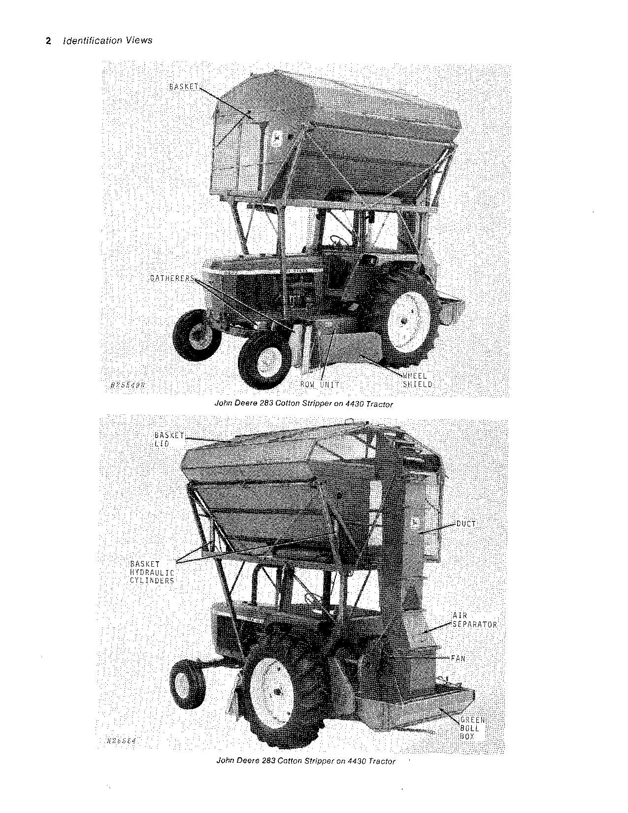 JOHN DEERE 283 BAUMWOLLPFLÜCKER BEDIENUNGSANLEITUNG #1