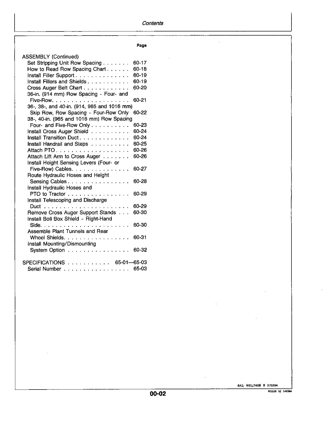 JOHN DEERE 740 COTTON PICKER OPERATORS MANUAL