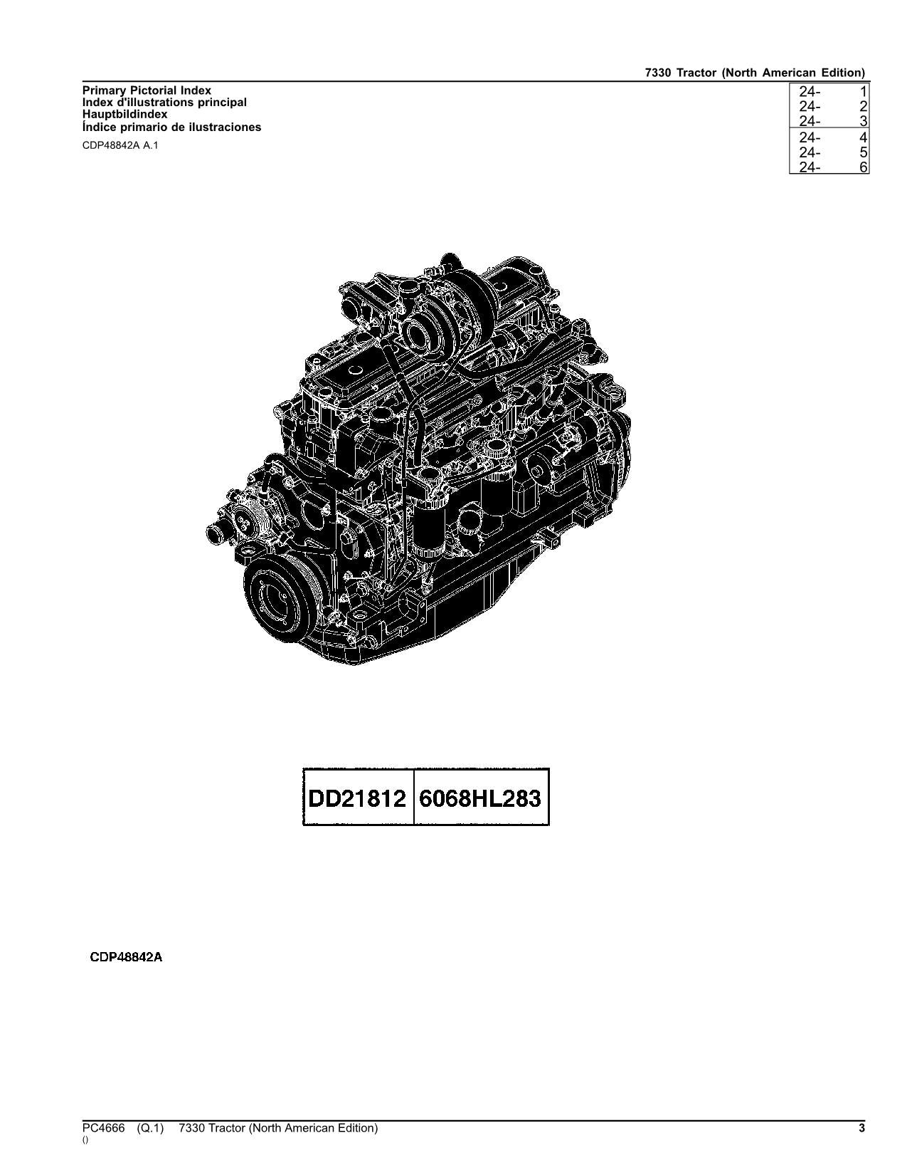 MANUEL DU CATALOGUE DES PIÈCES DU TRACTEUR JOHN DEERE 7330 #3