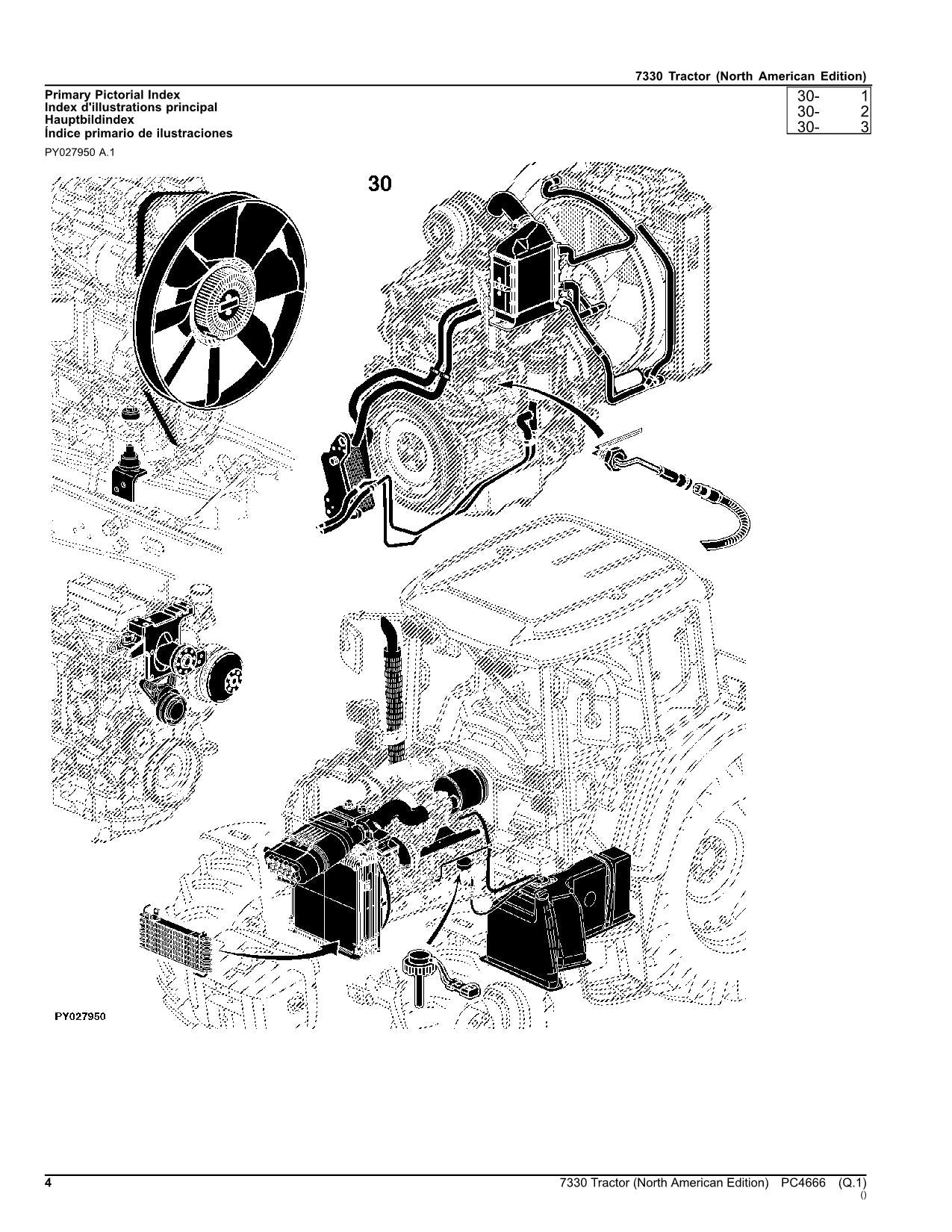 JOHN DEERE 7330 TRACTOR PARTS CATALOG MANUAL #3