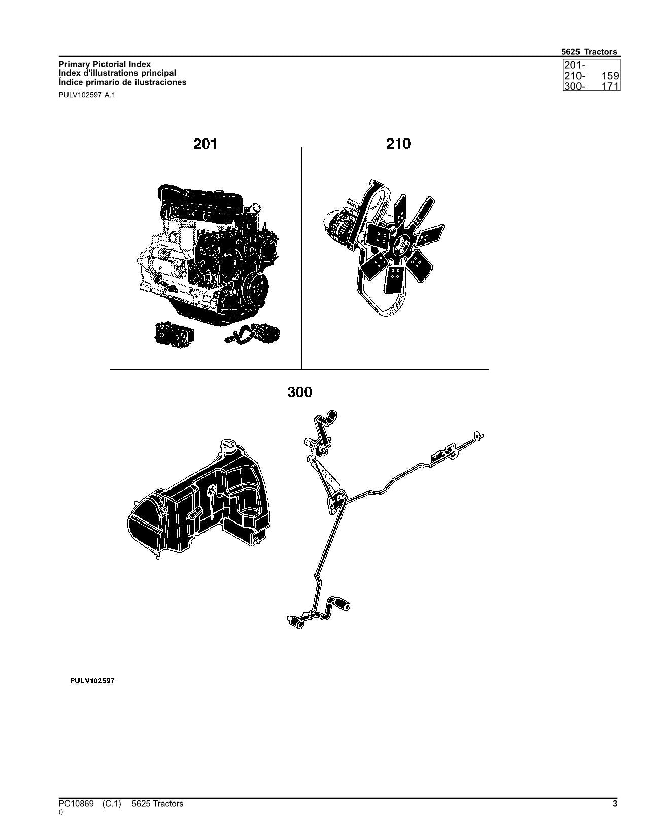 JOHN DEERE 5625 TRACTOR PARTS CATALOG MANUAL