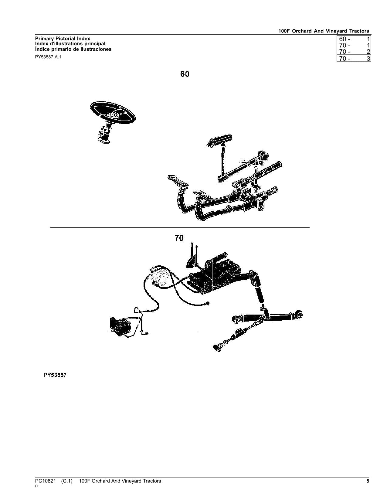 JOHN DEERE 100F TRACTOR PARTS CATALOG MANUAL