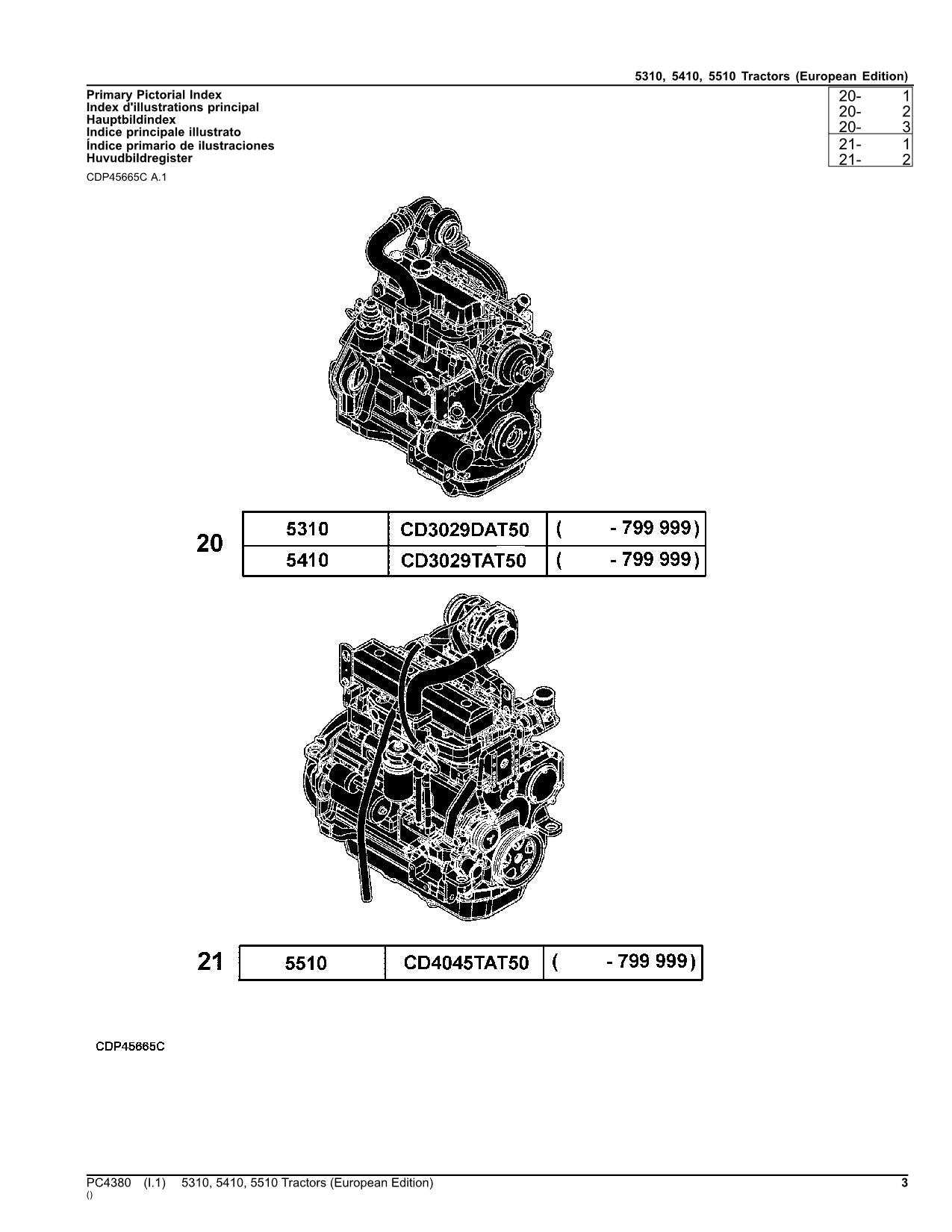 JOHN DEERE 625X TRACTOR PARTS CATALOG MANUAL