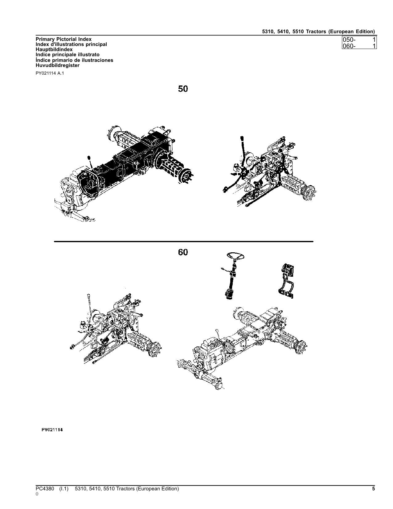 JOHN DEERE 625X TRACTOR PARTS CATALOG MANUAL