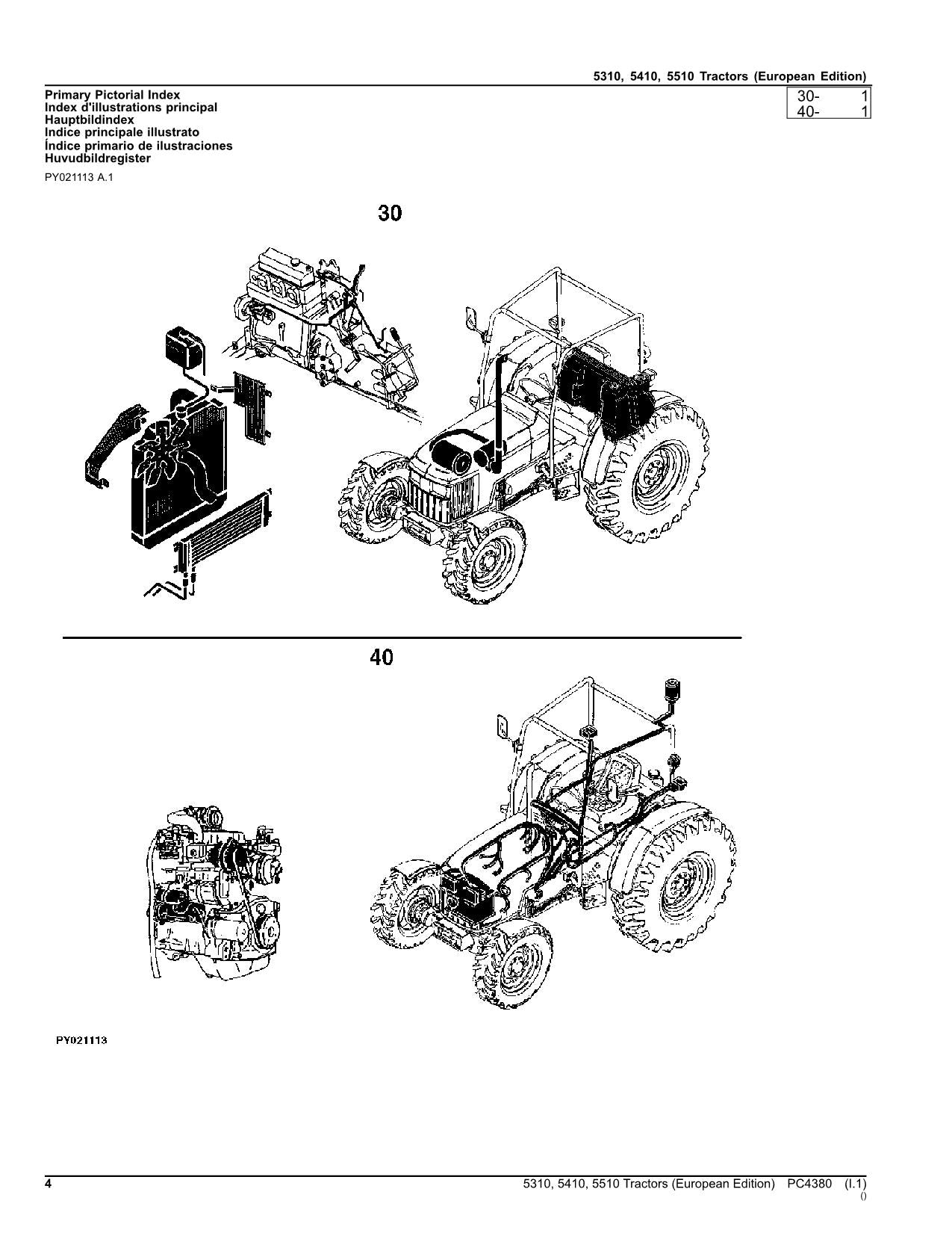 JOHN DEERE 625X TRACTOR PARTS CATALOG MANUAL