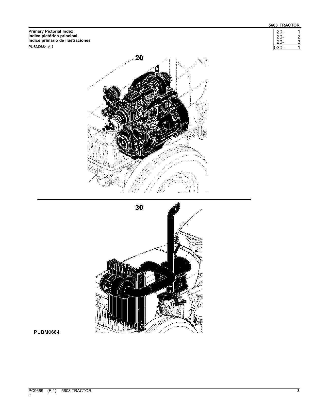 MANUEL DU CATALOGUE DES PIÈCES DU TRACTEUR JOHN DEERE 5603 #2