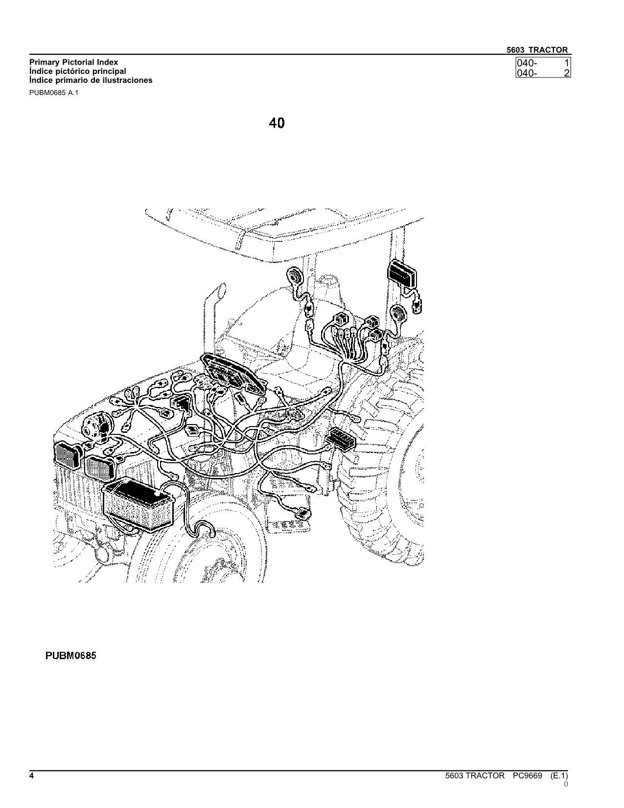 JOHN DEERE 5603 TRACTOR PARTS CATALOG MANUAL #2