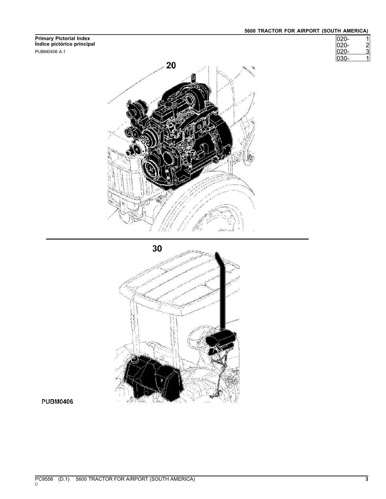 JOHN DEERE 5600 TRACTOR PARTS CATALOG MANUAL