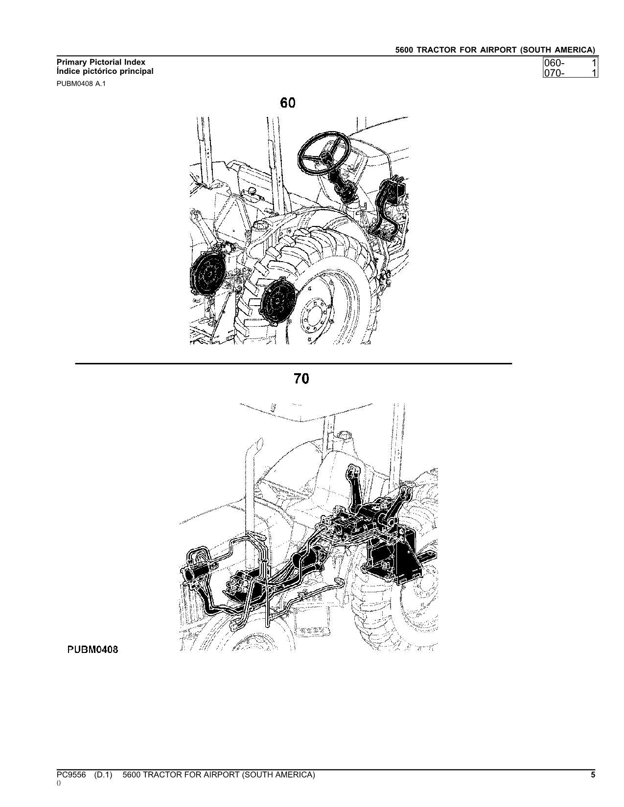 JOHN DEERE 5600 TRACTOR PARTS CATALOG MANUAL