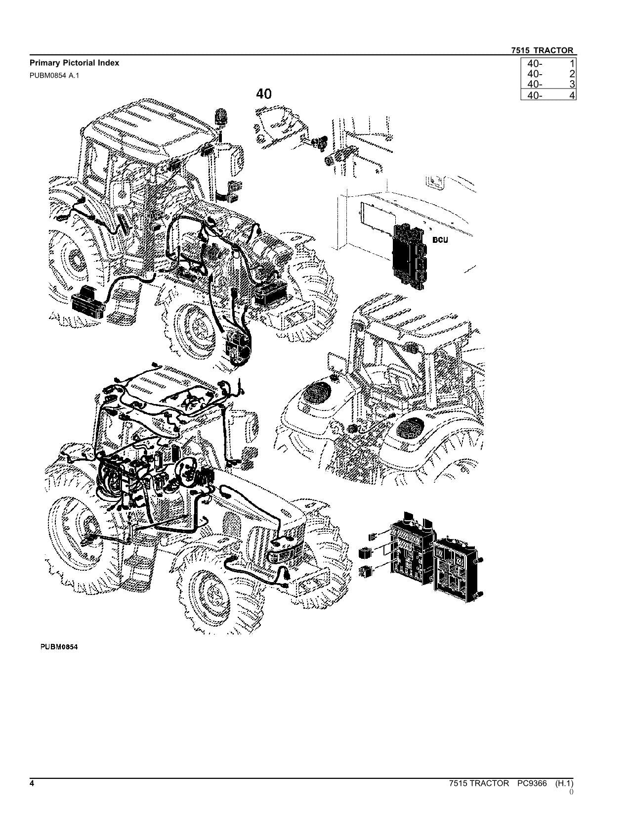 MANUEL DU CATALOGUE DES PIÈCES DU TRACTEUR JOHN DEERE 7515 ÉDITION SUD-AMÉRICAINE