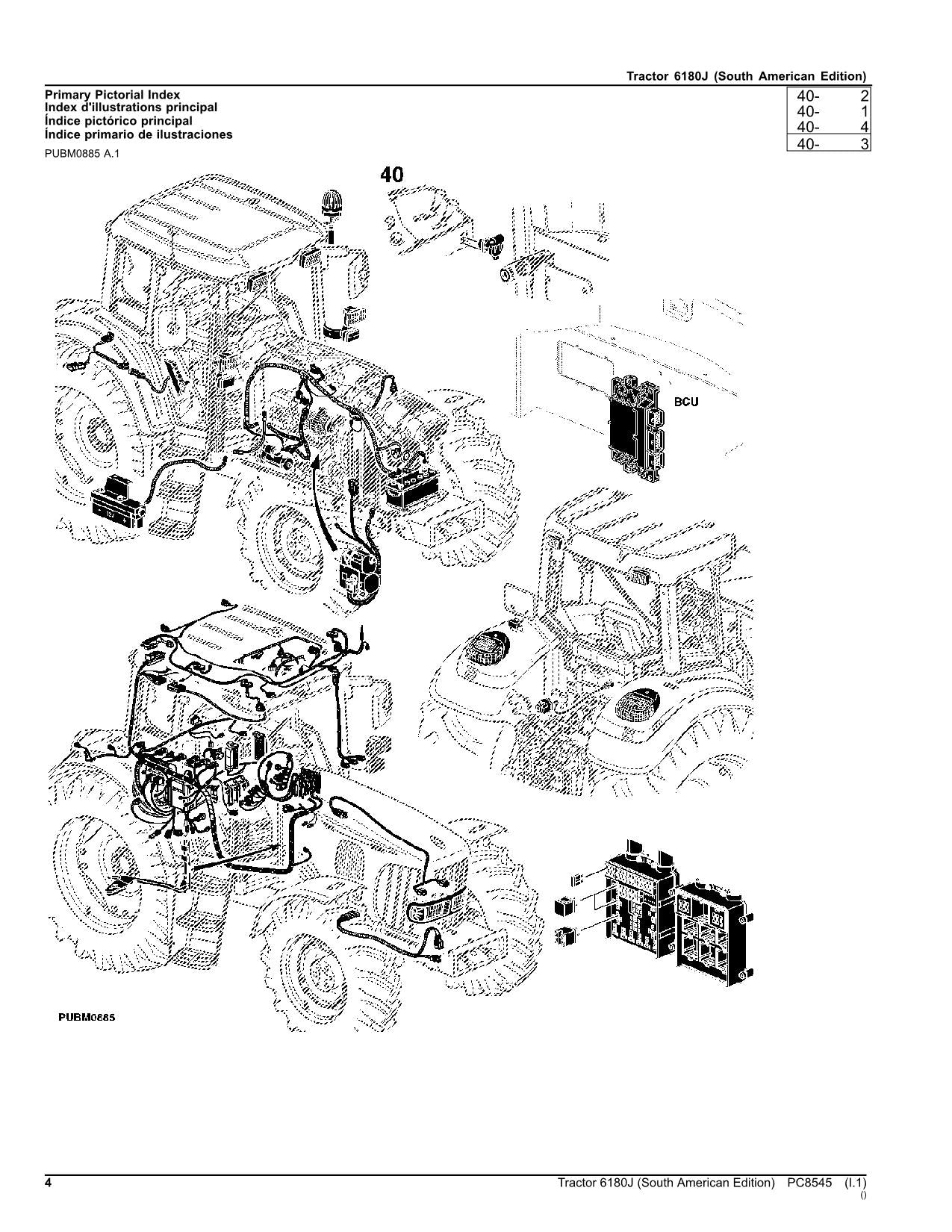 MANUEL DU CATALOGUE DES PIÈCES DU TRACTEUR JOHN DEERE 6180J