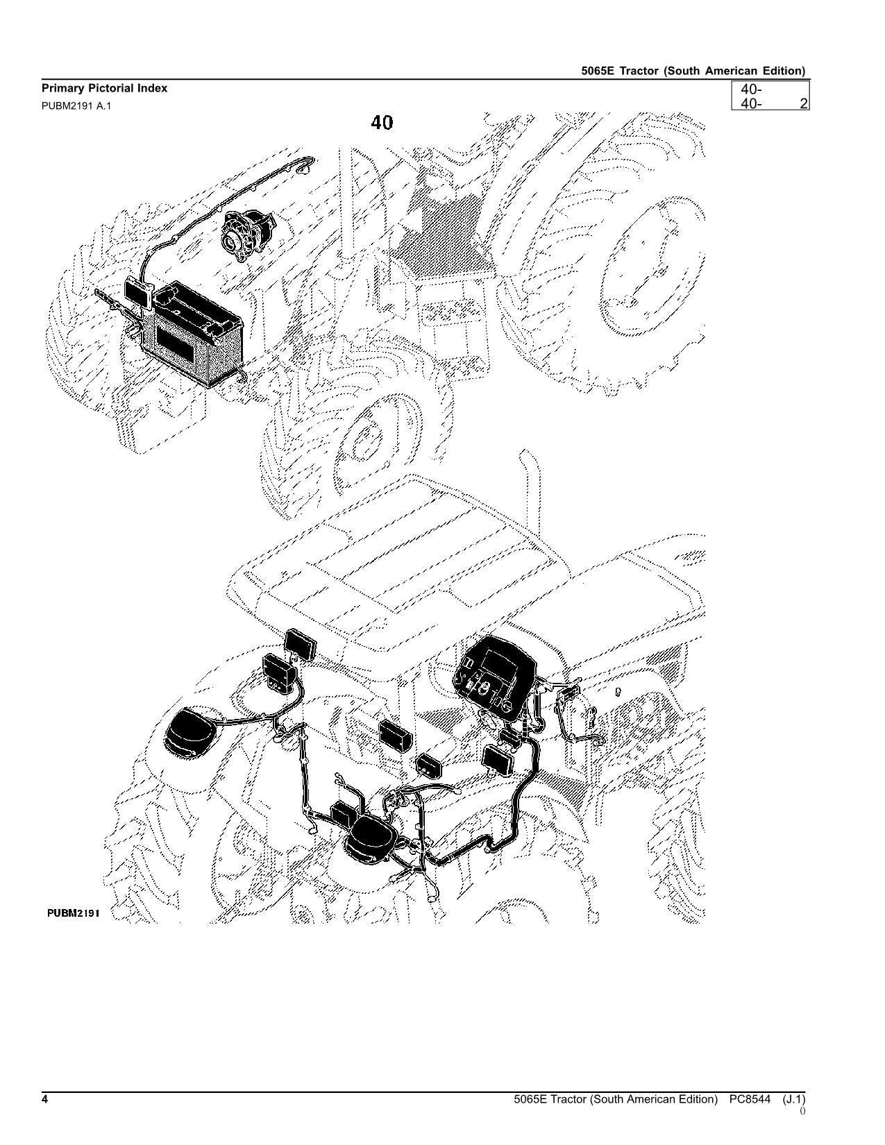 JOHN DEERE 5065E TRAKTOR-TEILEKATALOGHANDBUCH SÜDAMERIKANISCHE AUSGABE