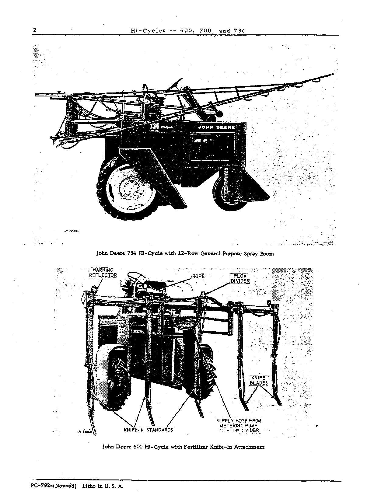 JOHN DEERE 600 700 734 TRACTOR PARTS CATALOG MANUAL