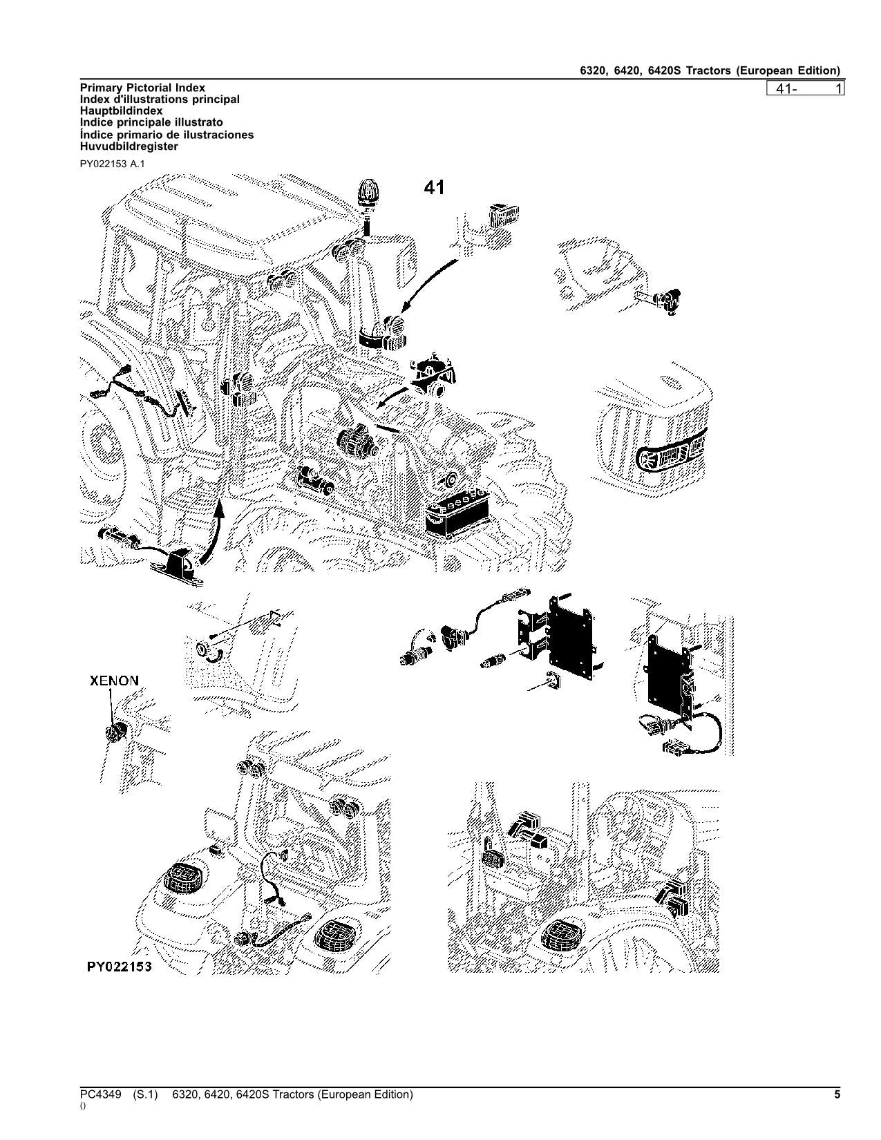 MANUEL DU CATALOGUE DES PIÈCES DE RECHANGE POUR TRACTEUR JOHN DEERE 6320 6420 6420S