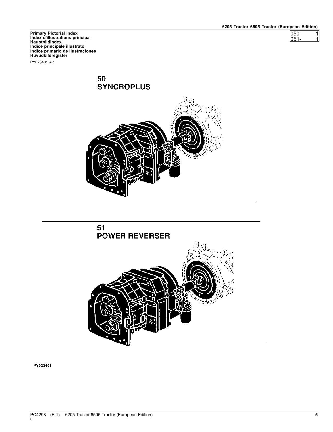 JOHN DEERE 6205 6505 TRAKTOR ERSATZTEILKATALOGHANDBUCH