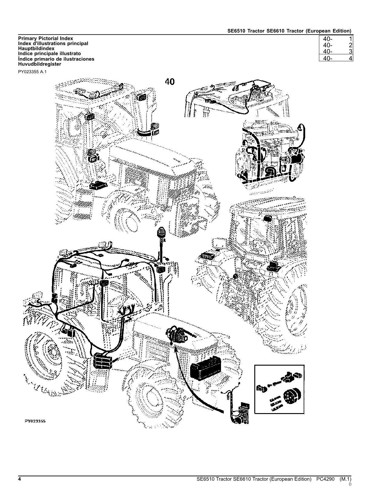 MANUEL DU CATALOGUE DES PIÈCES DE RECHANGE POUR TRACTEUR JOHN DEERE SE6510 SE6610