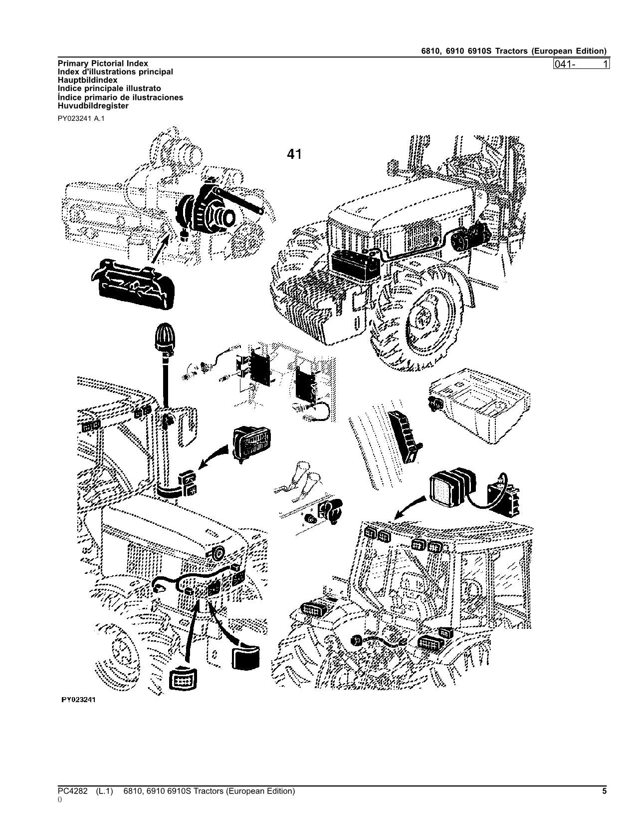 MANUEL DU CATALOGUE DES PIÈCES DE RECHANGE POUR TRACTEUR JOHN DEERE 6810 6910 6910S