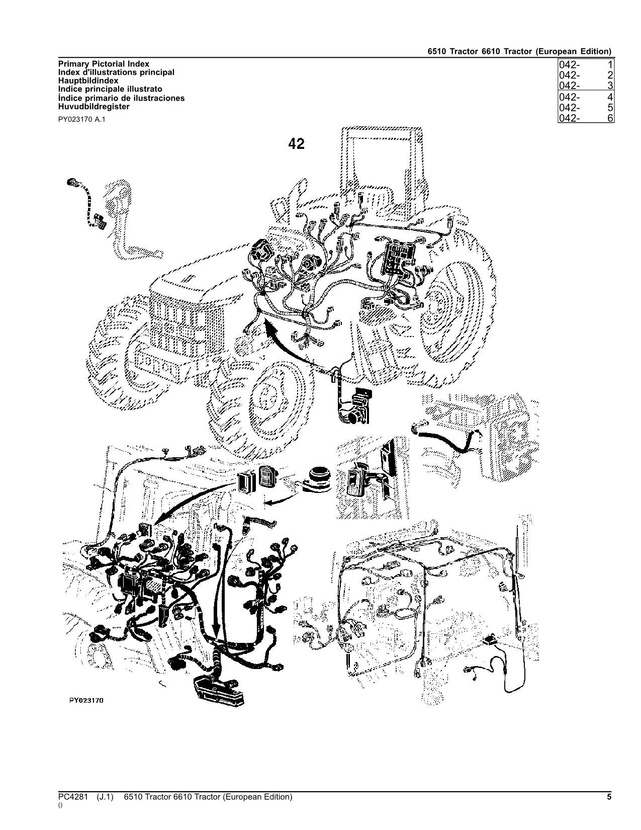 MANUEL DU CATALOGUE DES PIÈCES DE RECHANGE POUR TRACTEUR JOHN DEERE 6510 6610