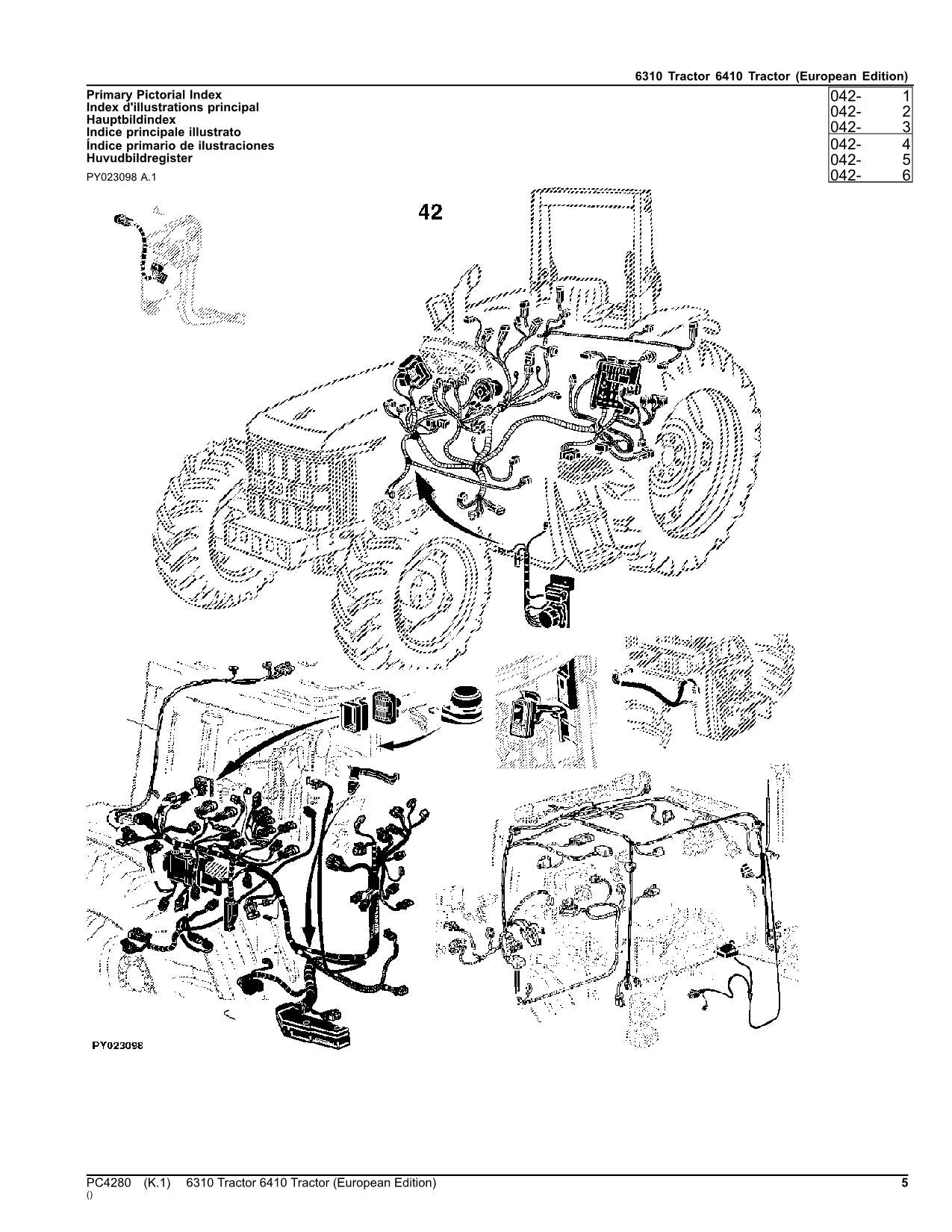 MANUEL DU CATALOGUE DES PIÈCES DE RECHANGE POUR TRACTEUR JOHN DEERE 6310 6410