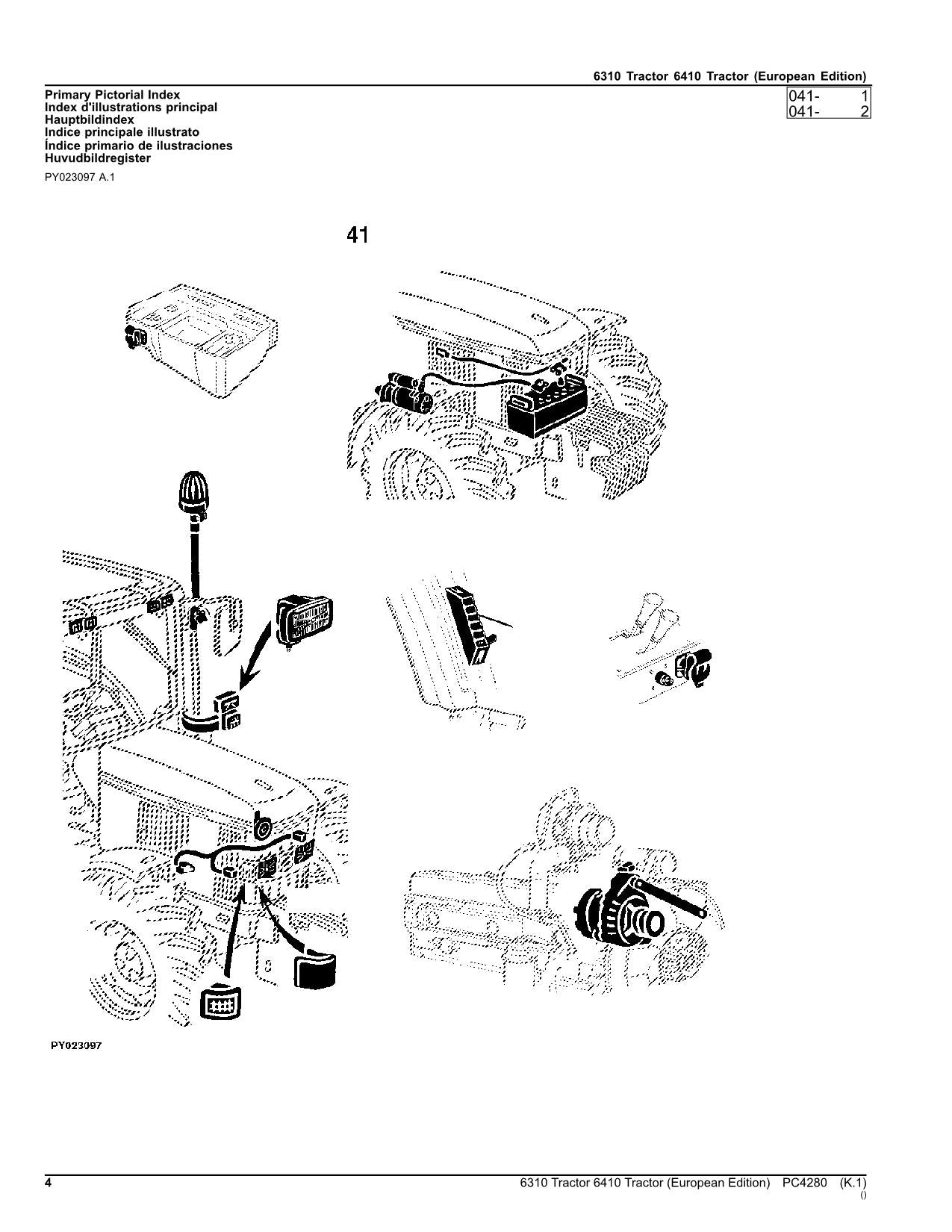 MANUEL DU CATALOGUE DES PIÈCES DE RECHANGE POUR TRACTEUR JOHN DEERE 6310 6410