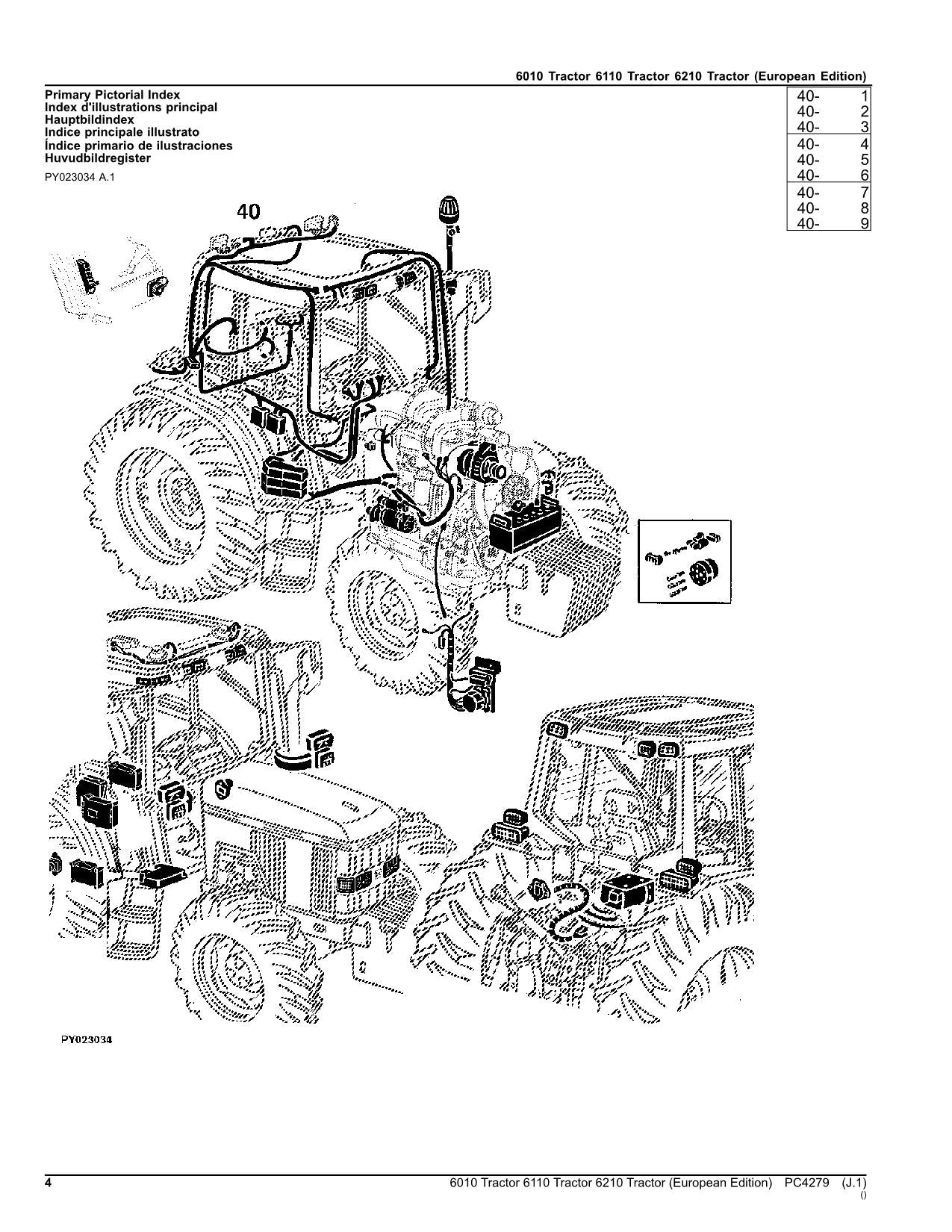 MANUEL DU CATALOGUE DES PIÈCES DE RECHANGE POUR TRACTEUR JOHN DEERE 6010 6110 6210