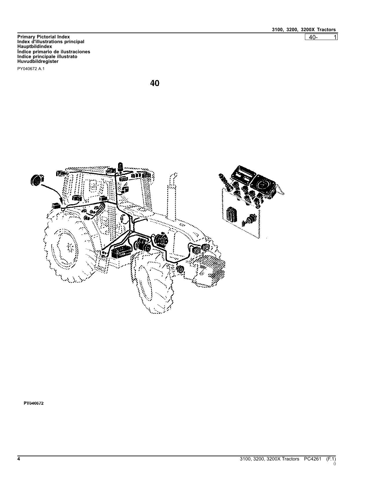 JOHN DEERE 3100 3200 3200X TRAKTOR ERSATZTEILKATALOGHANDBUCH