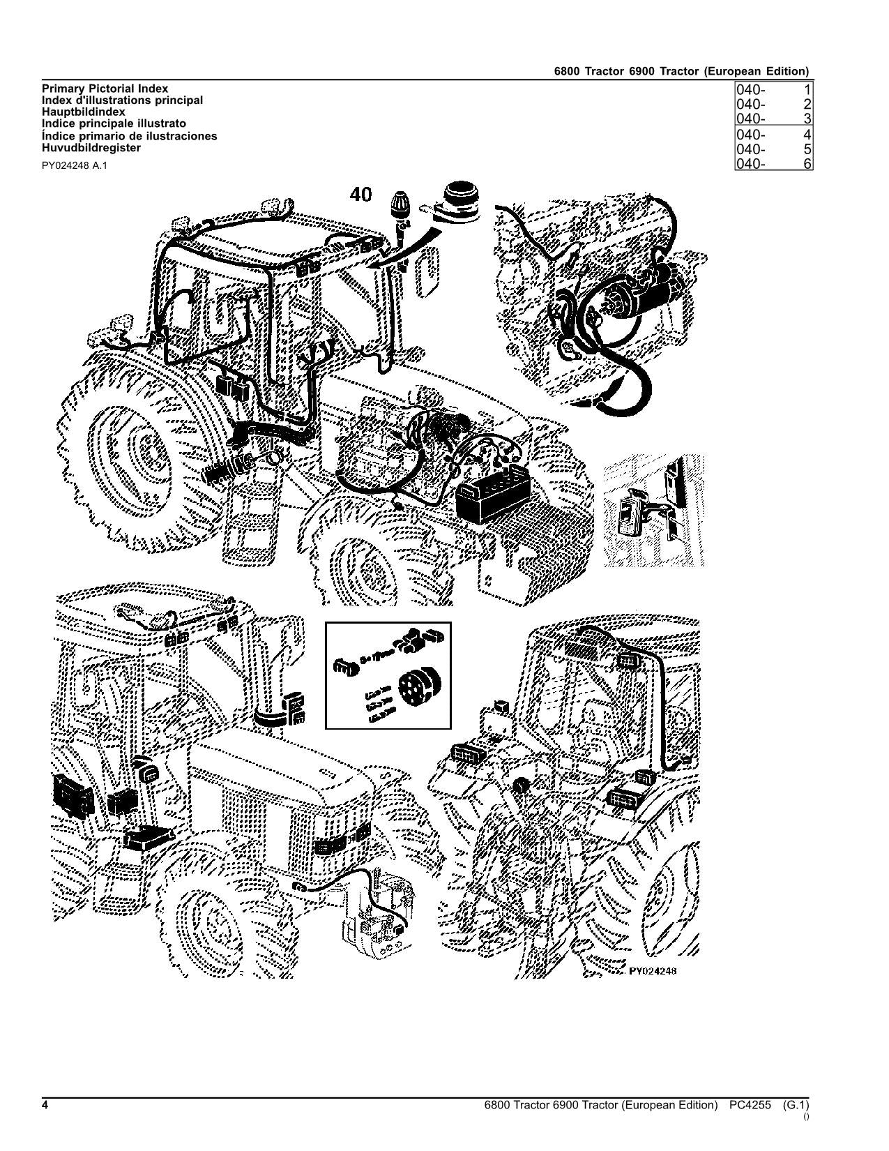 JOHN DEERE 6800 6900 TRACTOR PARTS CATALOG MANUAL