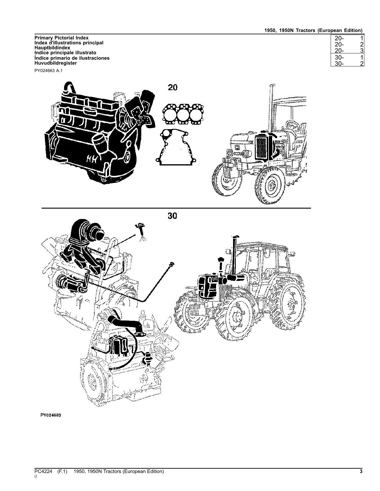 MANUEL DU CATALOGUE DES PIÈCES DE RECHANGE POUR TRACTEUR JOHN DEERE 1950 1950N