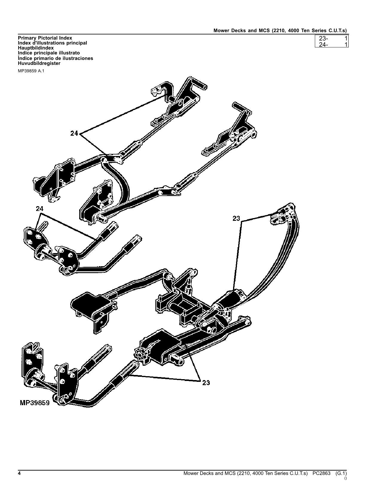 JOHN DEERE 2210 4000 MÄHER ERSATZTEILKATALOGHANDBUCH