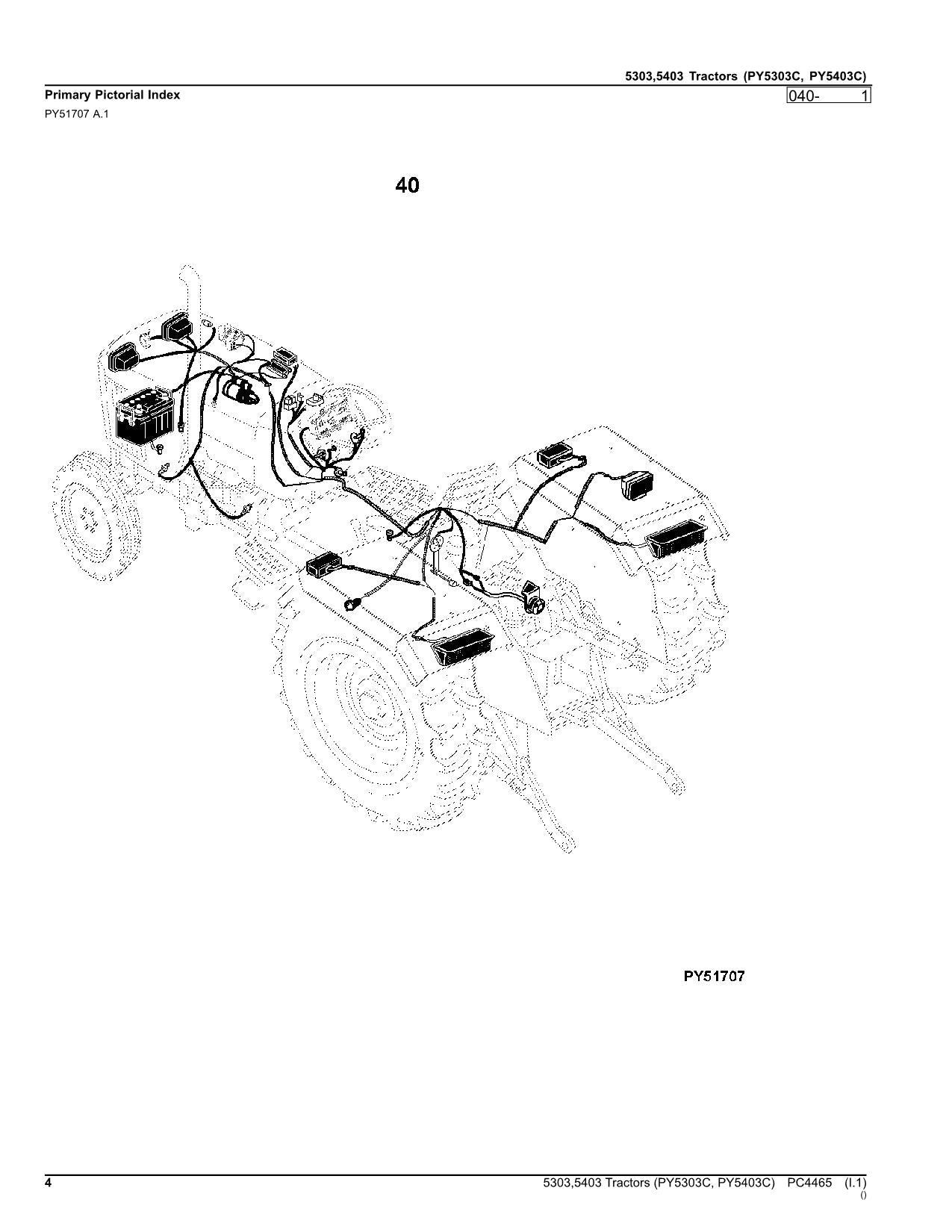 JOHN DEERE 5303 5403 TRAKTOR TEILEKATALOG HANDBUCH NORDAMERIKANISCHE AUSGABE