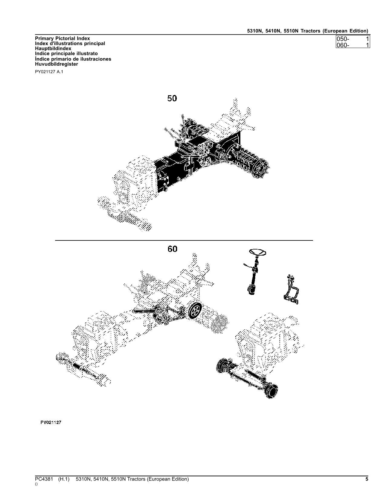 MANUEL DU CATALOGUE DES PIÈCES DE RECHANGE POUR TRACTEUR JOHN DEERE 5310N 5410N 5510N