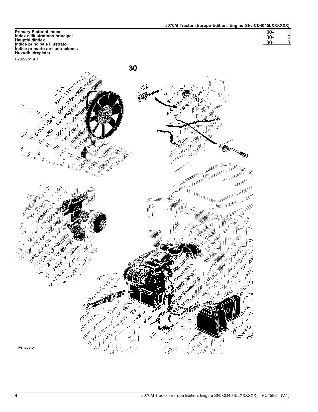 MANUEL DU CATALOGUE DES PIÈCES DU TRACTEUR JOHN DEERE 5070M