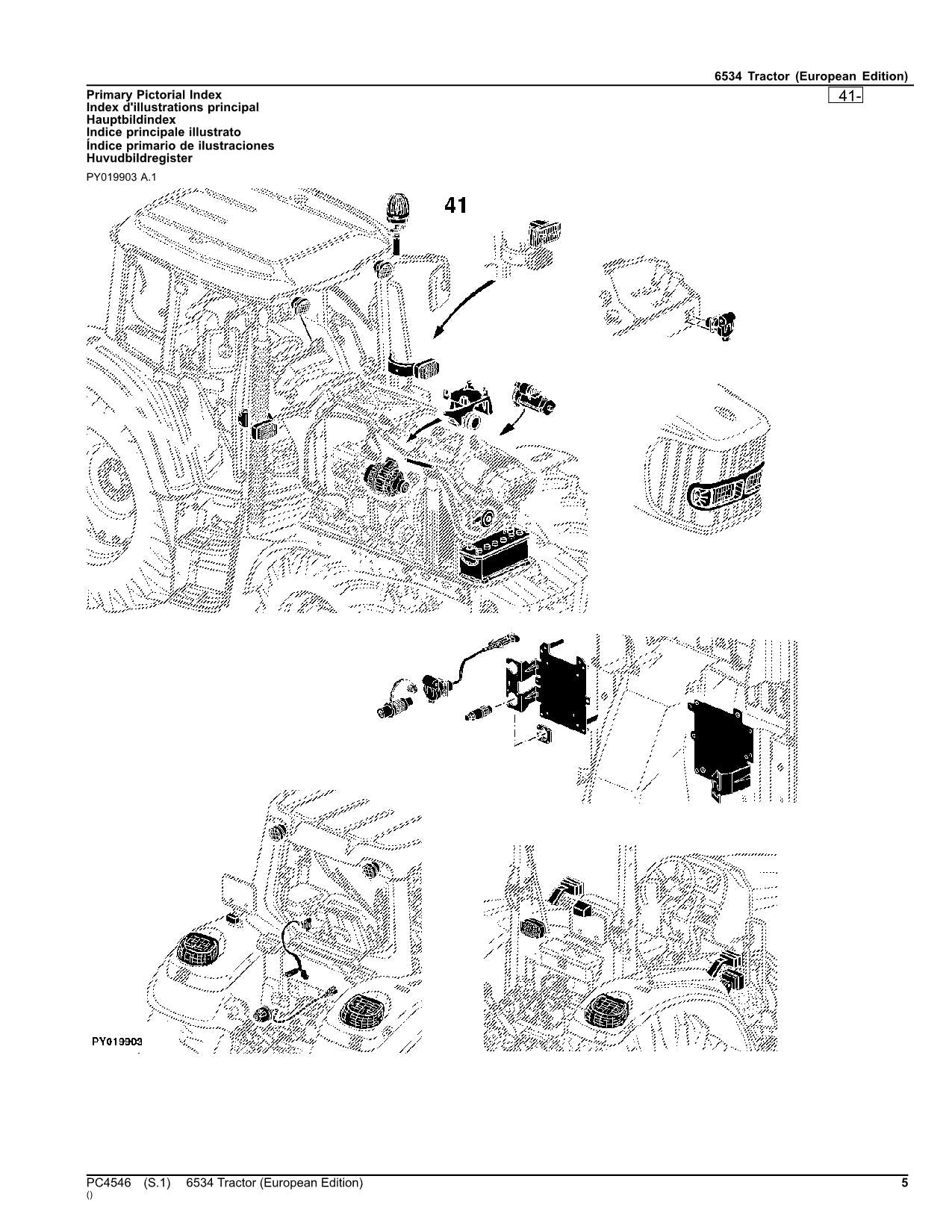 MANUEL DU CATALOGUE DES PIÈCES DE RECHANGE DU TRACTEUR JOHN DEERE 6534 ÉDITION EUROPÉENNE