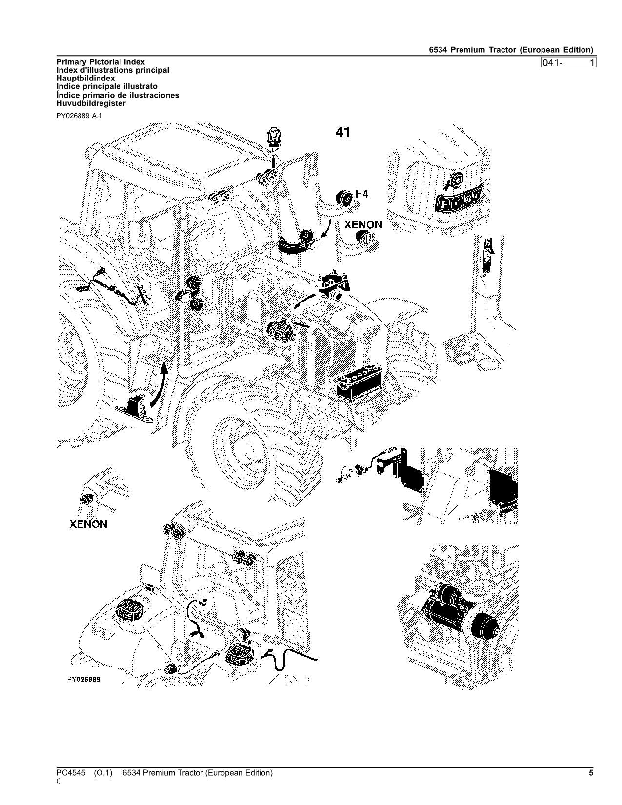 JOHN DEERE 6534 TRAKTOR ERSATZTEILKATALOG HANDBUCH EUROPÄISCHE AUSGABE