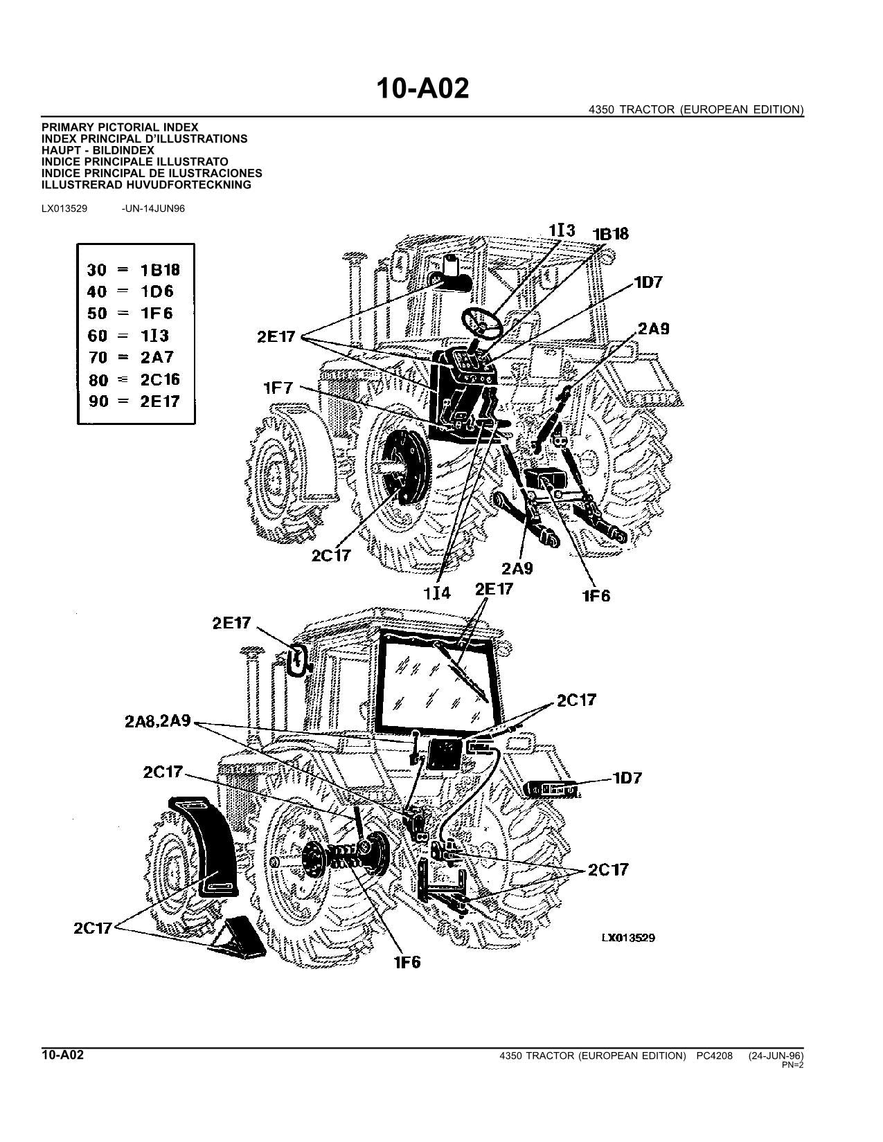 MANUEL DU CATALOGUE DES PIÈCES DU TRACTEUR JOHN DEERE 4350