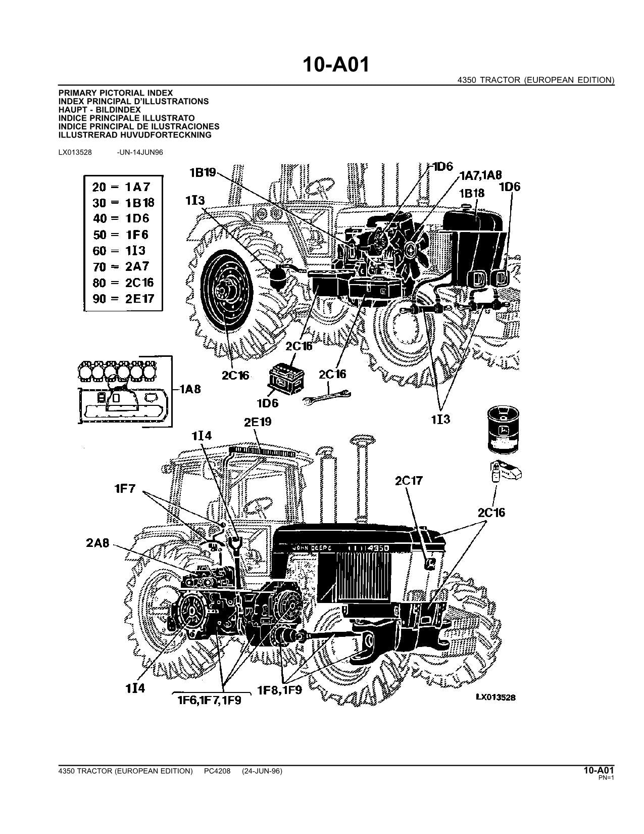 MANUEL DU CATALOGUE DES PIÈCES DU TRACTEUR JOHN DEERE 4350