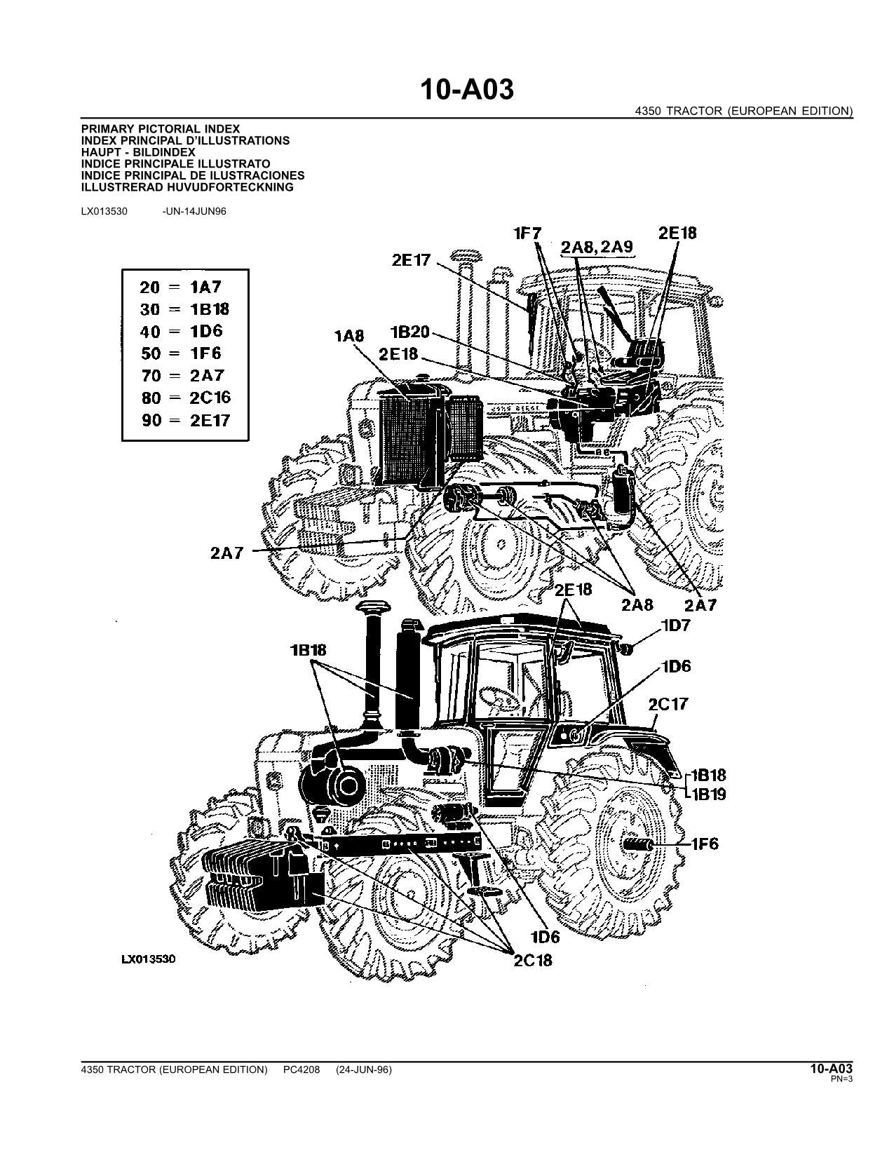 MANUEL DU CATALOGUE DES PIÈCES DU TRACTEUR JOHN DEERE 4350