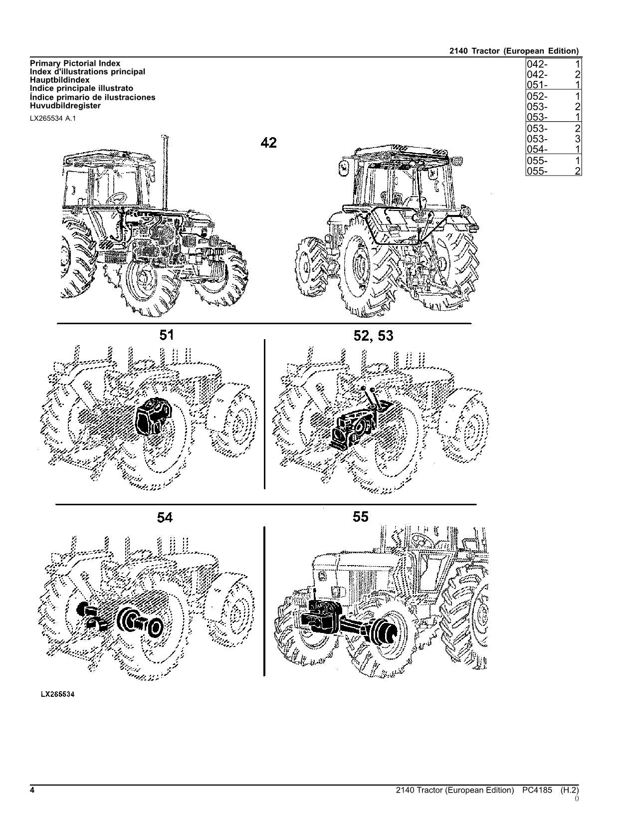 JOHN DEERE 2140 TRACTOR PARTS CATALOG MANUAL NORTH AMERICA EDITION