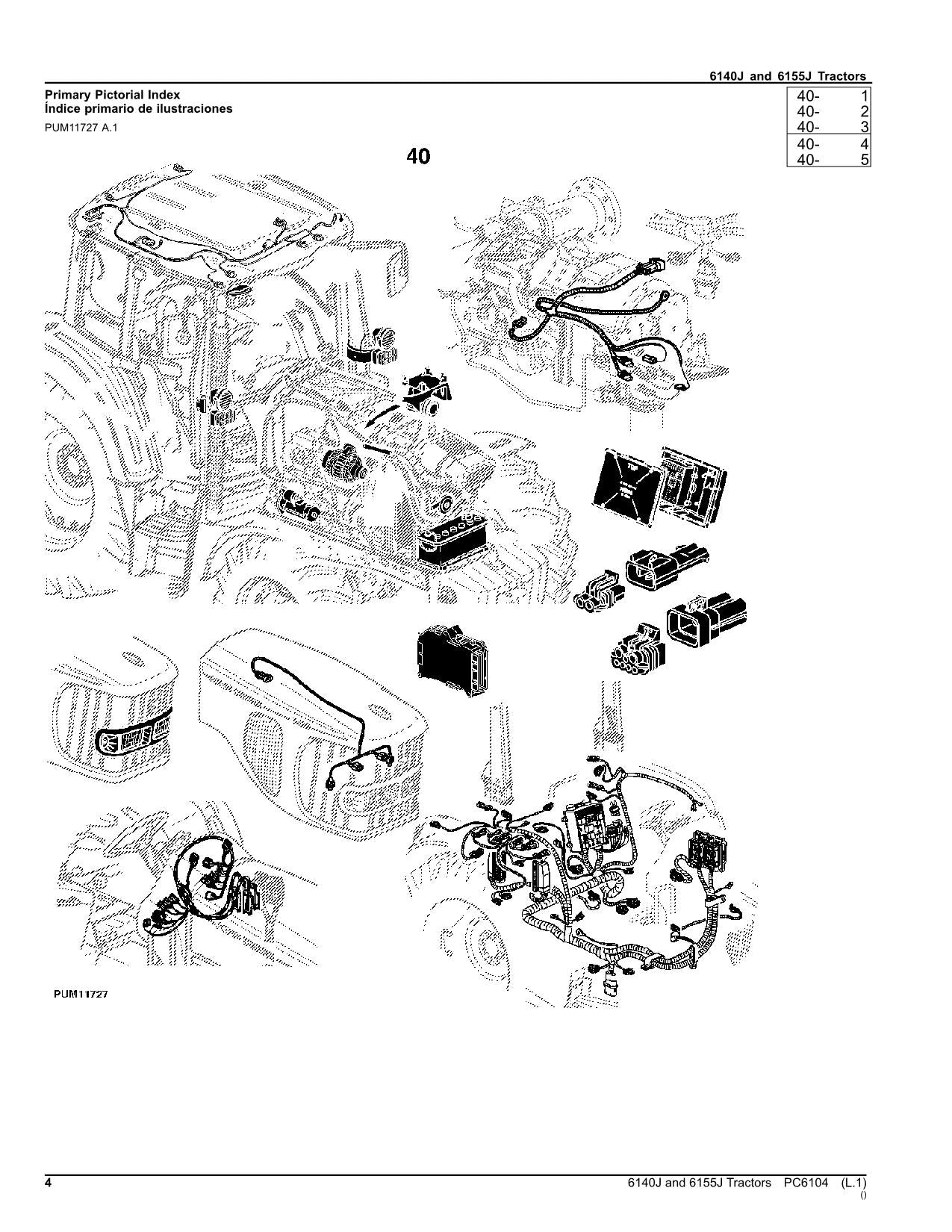 MANUEL DU CATALOGUE DES PIÈCES DE RECHANGE DU TRACTEUR JOHN DEERE 6140J 6155J