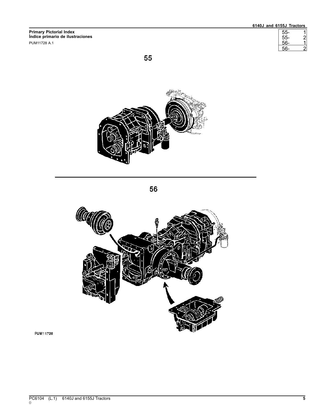 MANUEL DU CATALOGUE DES PIÈCES DE RECHANGE DU TRACTEUR JOHN DEERE 6140J 6155J