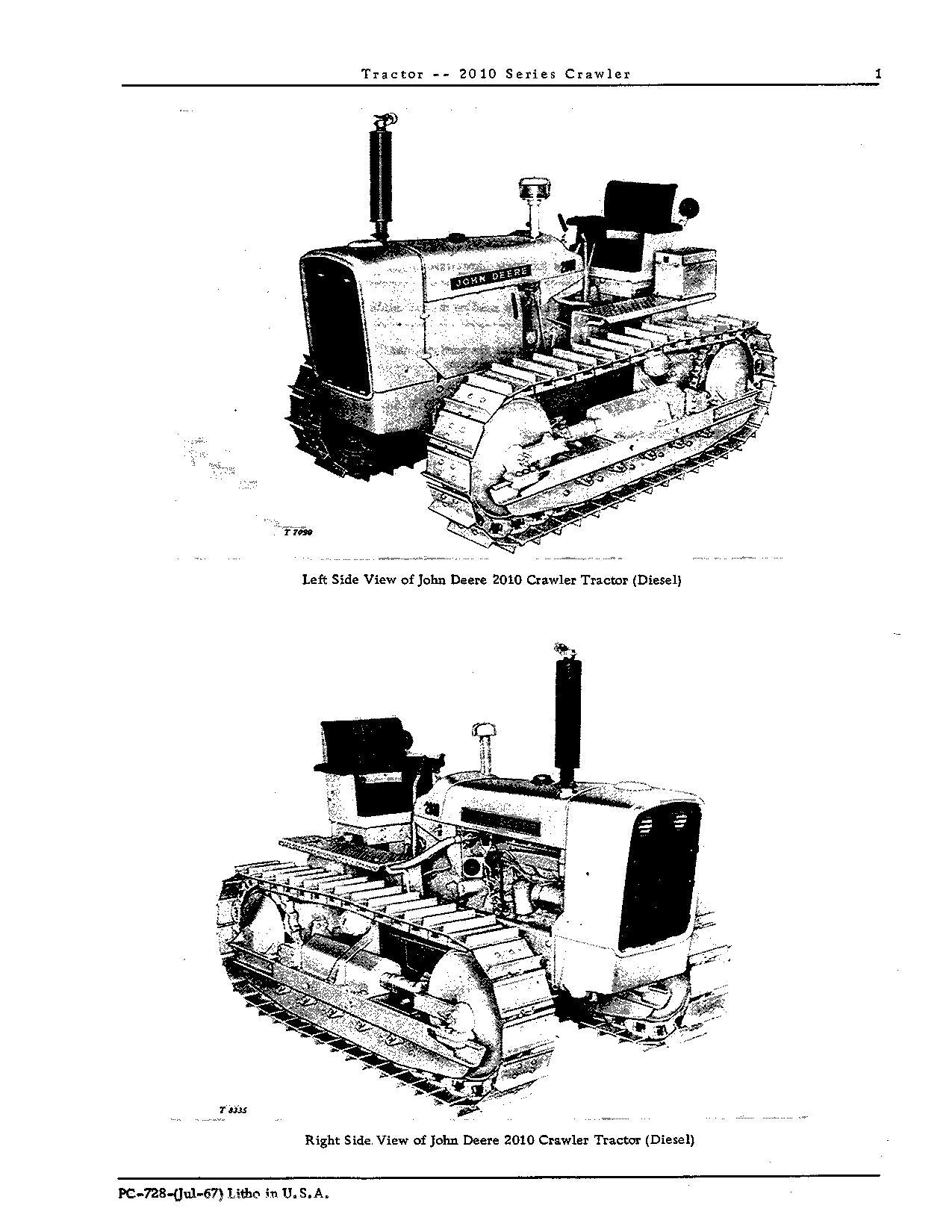 JOHN DEERE 2010 TRAKTOR-TEILEKATALOGHANDBUCH