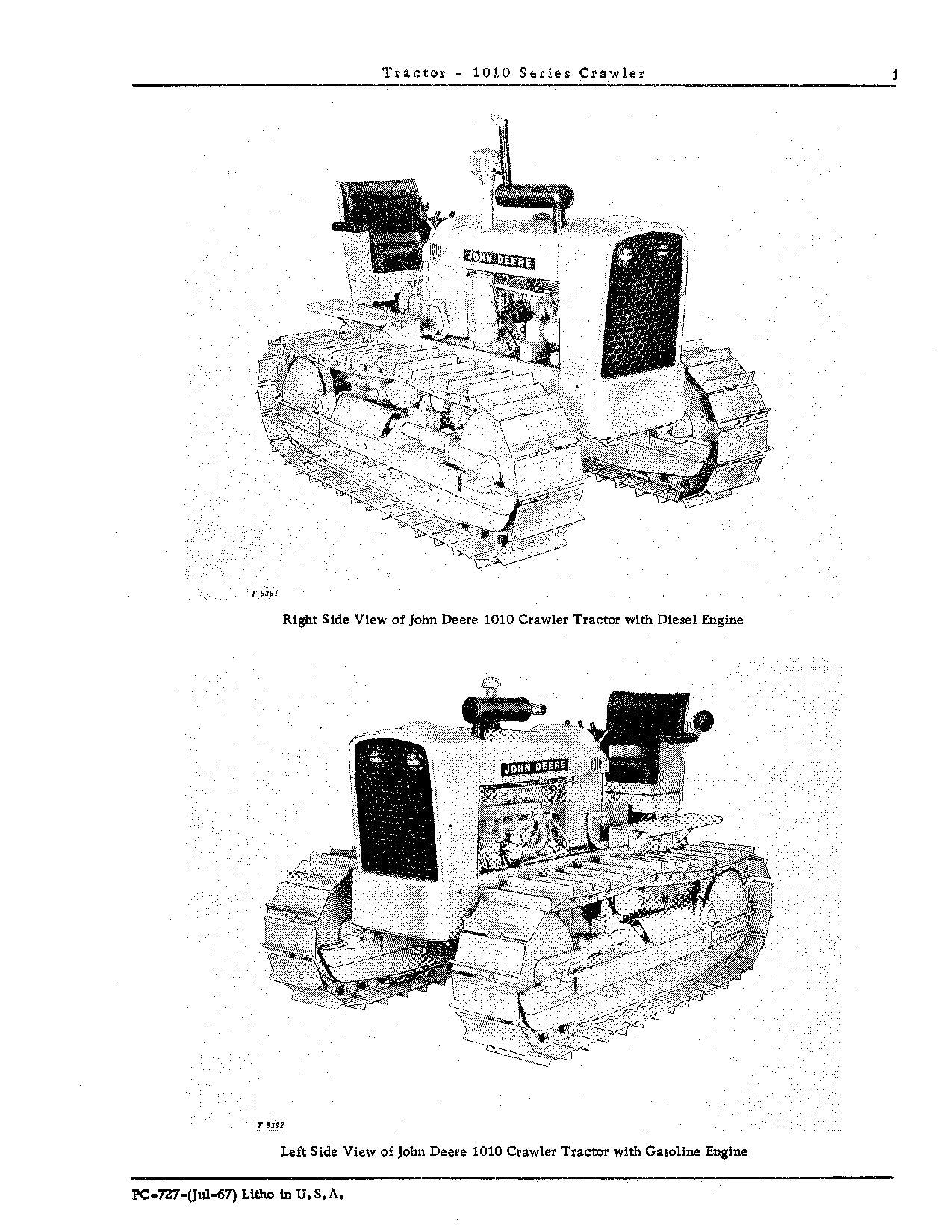 JOHN DEERE 1010 TRAKTOR ERSATZTEILKATALOGHANDBUCH