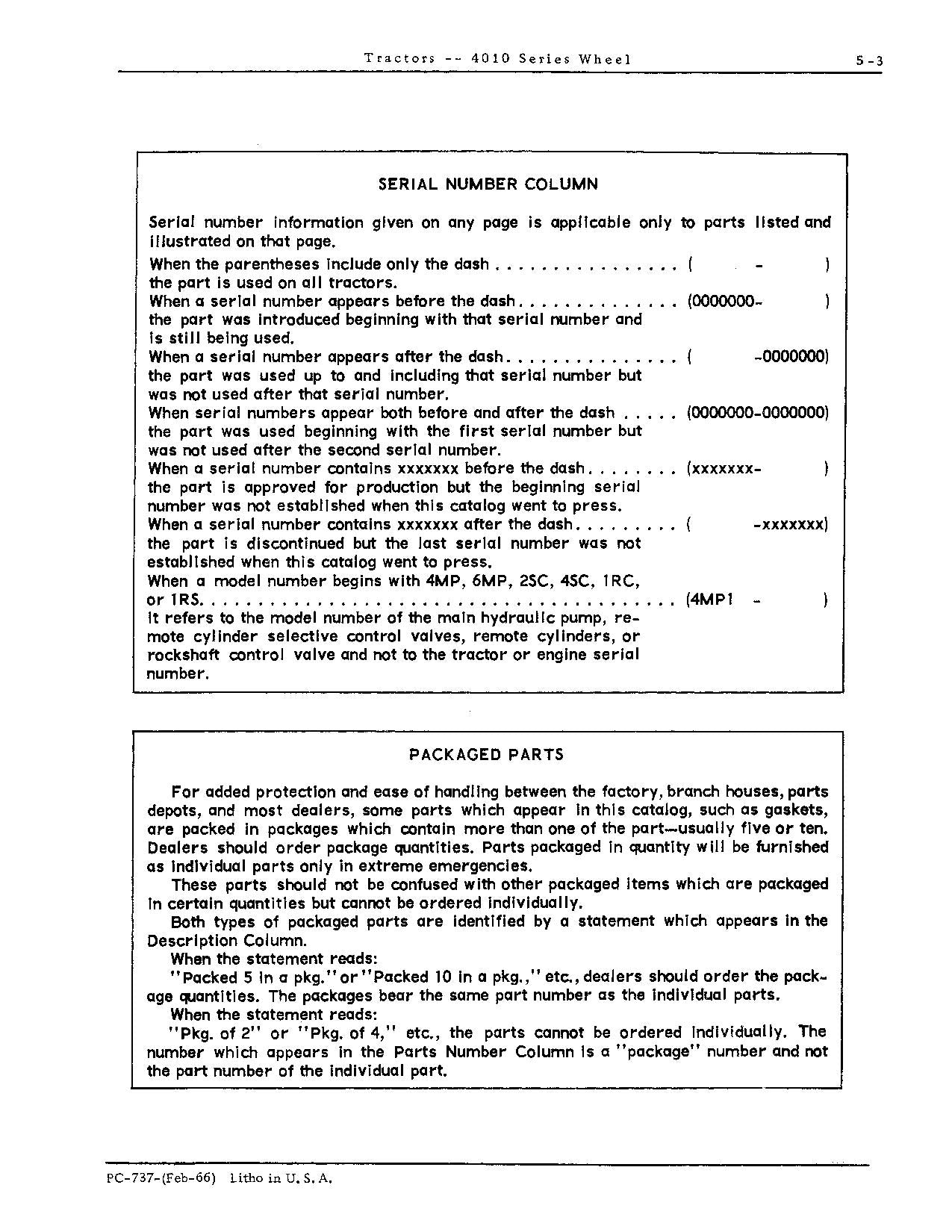 JOHN DEERE 4010 TRAKTOR ERSATZTEILKATALOGHANDBUCH